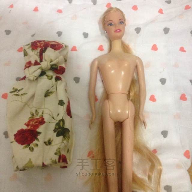 芭比娃娃改造海蓝纱裙教程 第1步