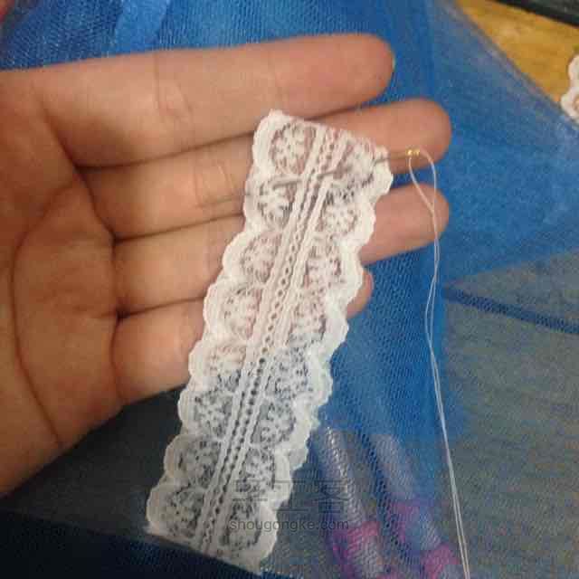 芭比娃娃改造海蓝纱裙教程 第22步