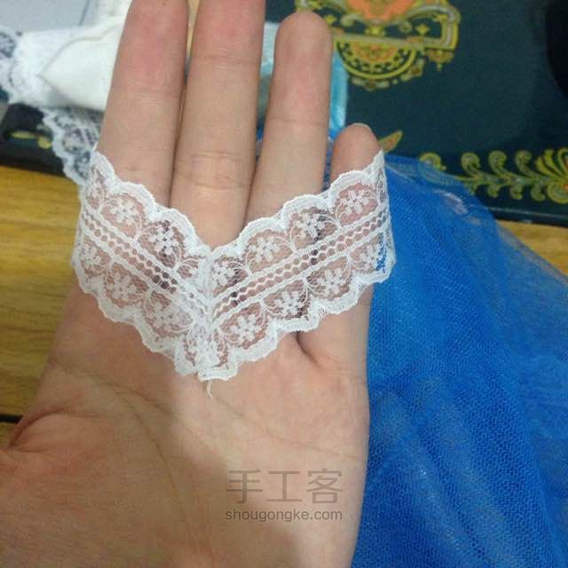 芭比娃娃改造海蓝纱裙教程 第23步