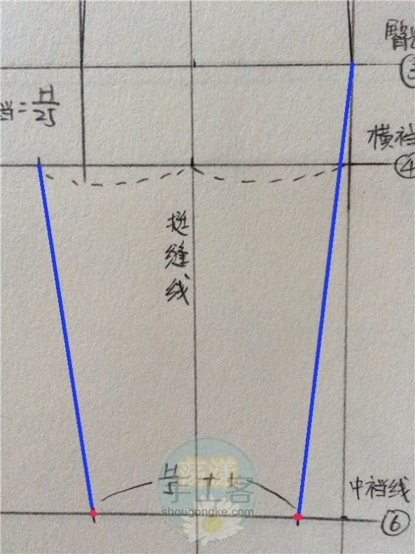 零基础学习裤子制版 第14步