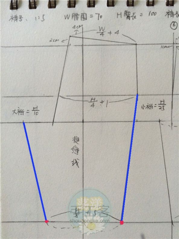 零基础学习裤子制版 第26步