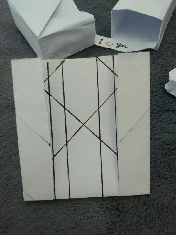 爱心盒子折纸教程！ 第21步