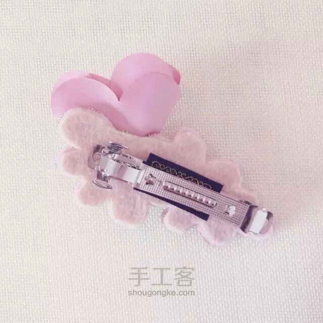 高档华丽陶瓷花金丝片发夹 第27步