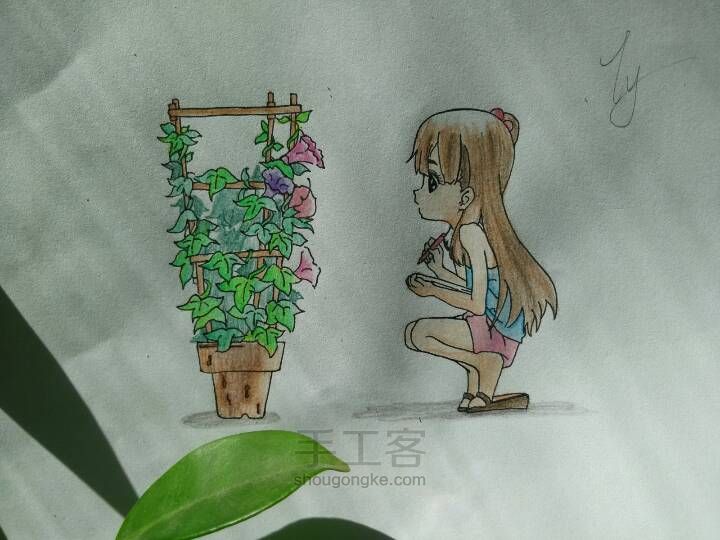 leaves  and  girl 第7步
