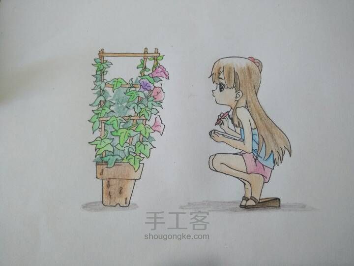 leaves  and  girl 第6步