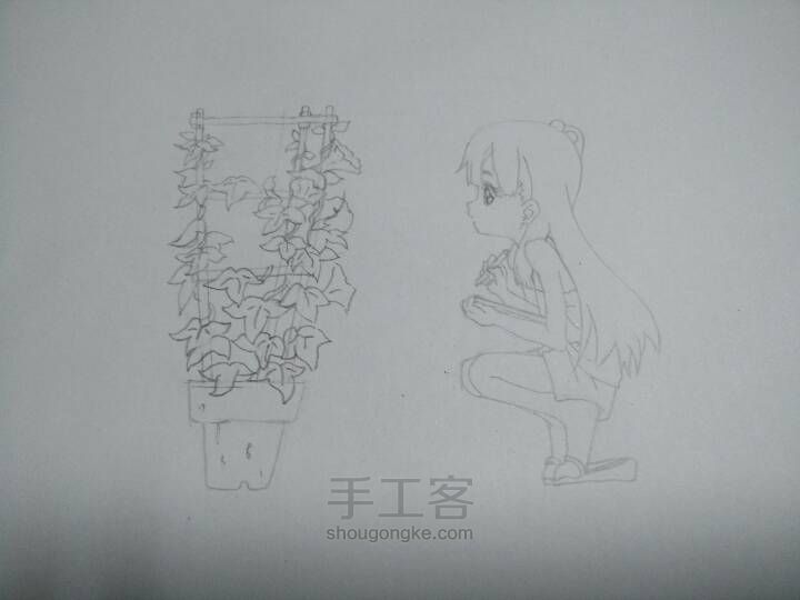 leaves  and  girl 第3步