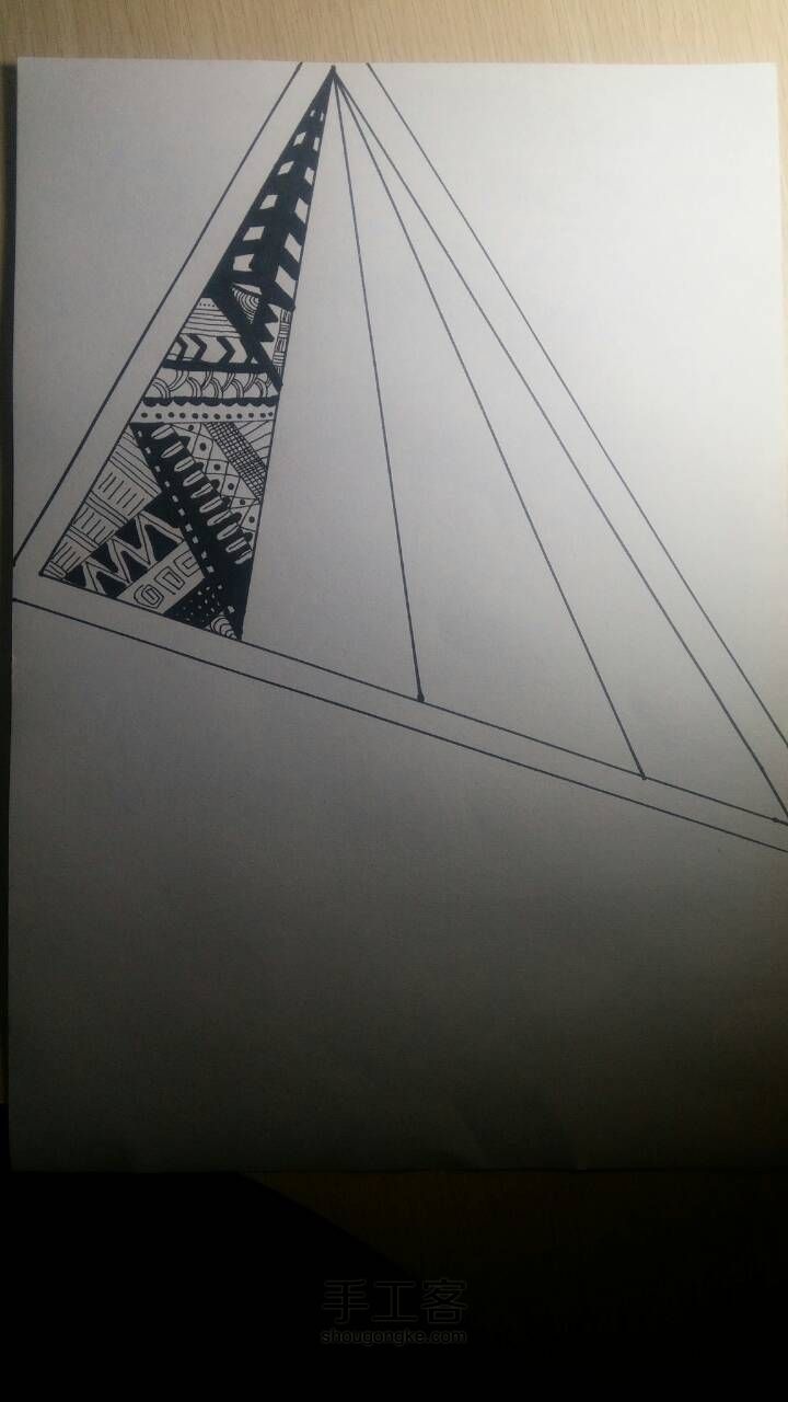 三角禅绕画 第2步