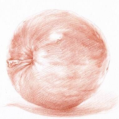 彩铅苹果手绘教程 第3步