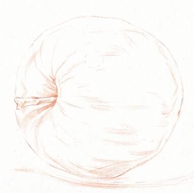 彩铅苹果手绘教程 第2步