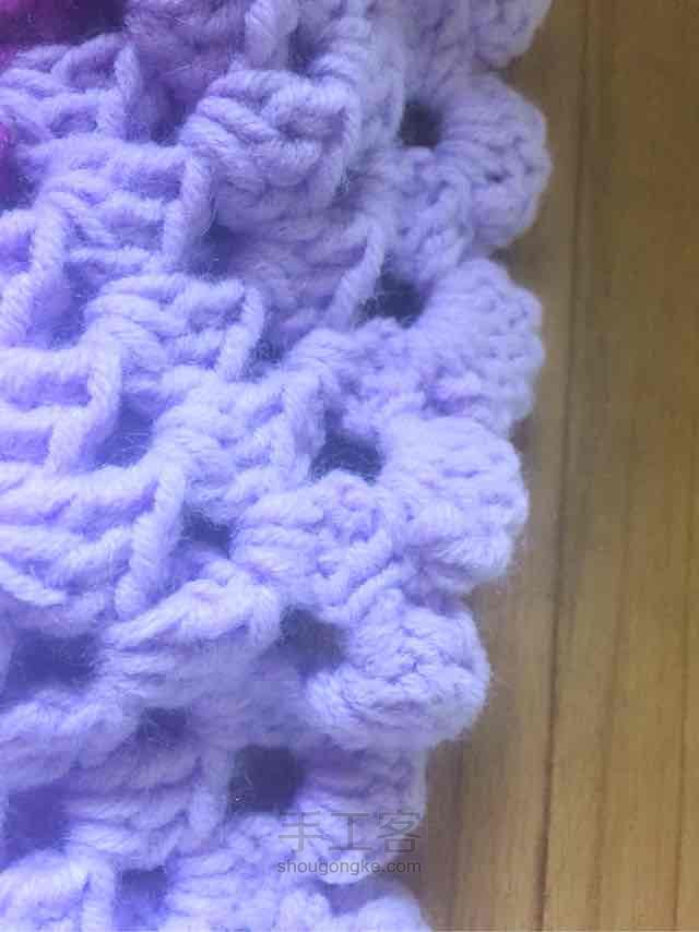 钩织一个香芋紫的枕套吧 第5步