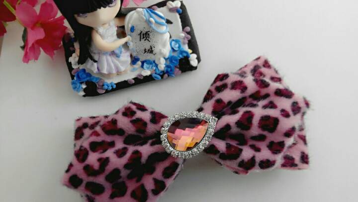 〖成品可售〗 秋冬款豹纹蝴蝶结发夹弹簧夹款 第11步