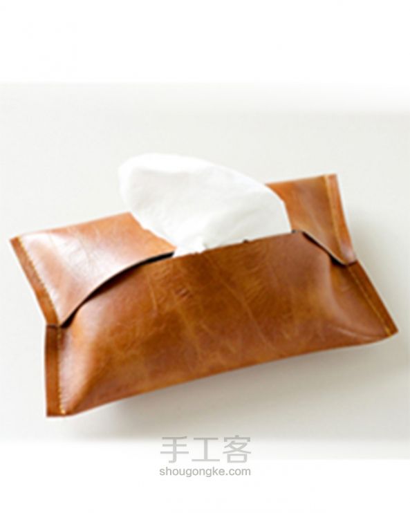 DIY带着皮革去旅行-手工皮革纸巾盒【一叶木出品】 第5步