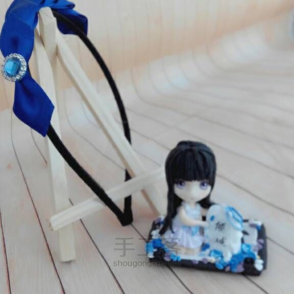 〖成品可售〗 宝蓝发箍 第18步