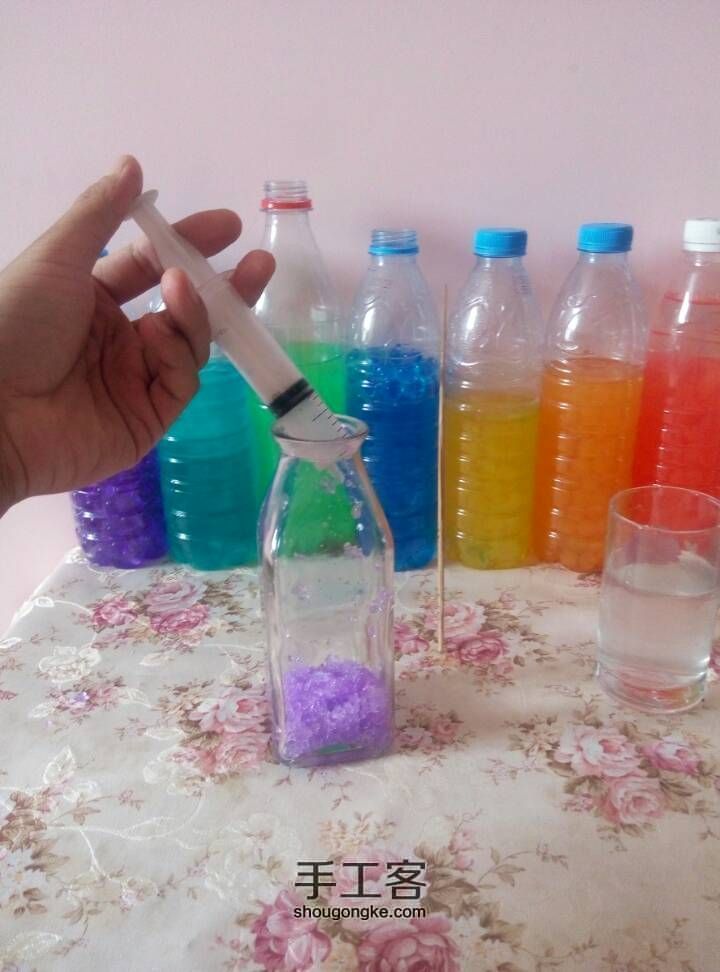彩虹瓶漂流瓶制作  材料可够 第5步