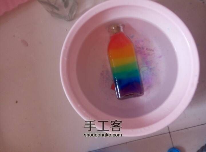 彩虹瓶漂流瓶制作  材料可够 第8步