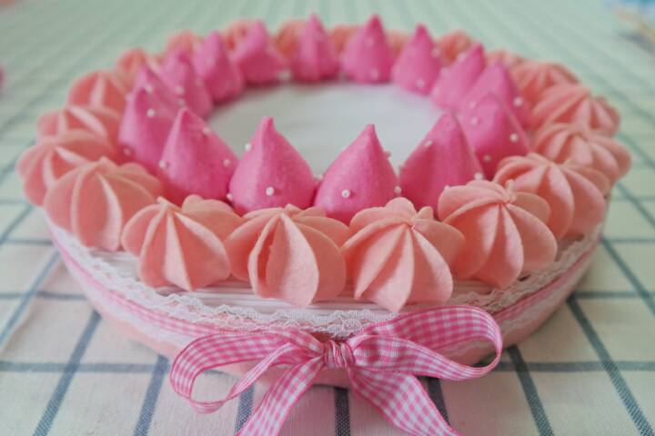【粉色甜心蛋糕置物盒·不织布系列·宅猫猫】 第48步