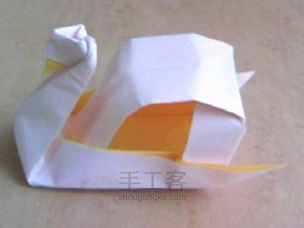 【转载】折纸天鹅船 第45步