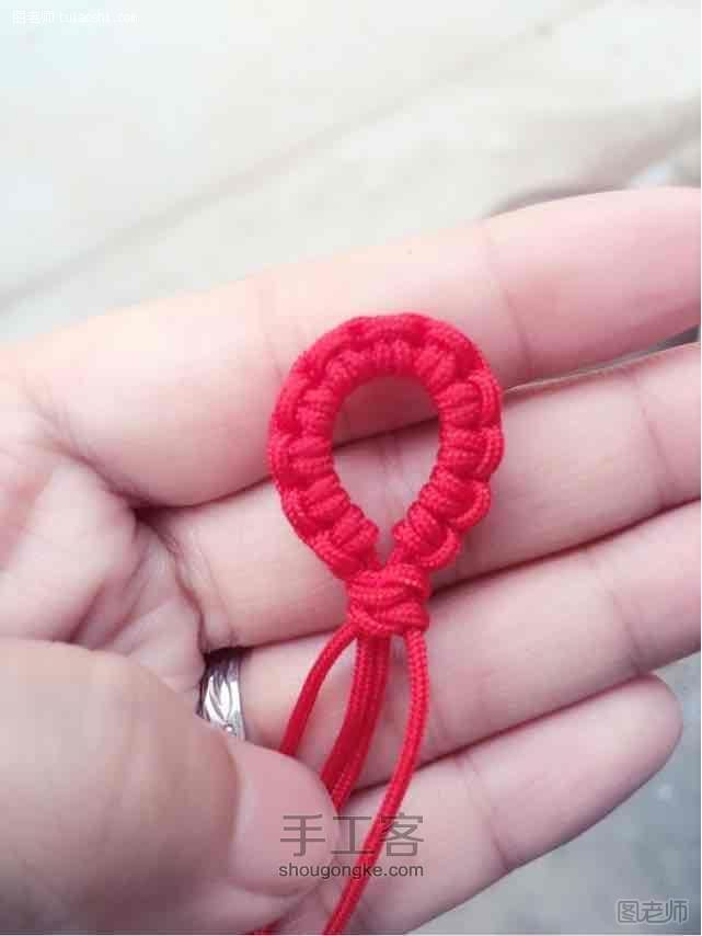 红绳编织之岁岁平安窄版手链 转载 第3步