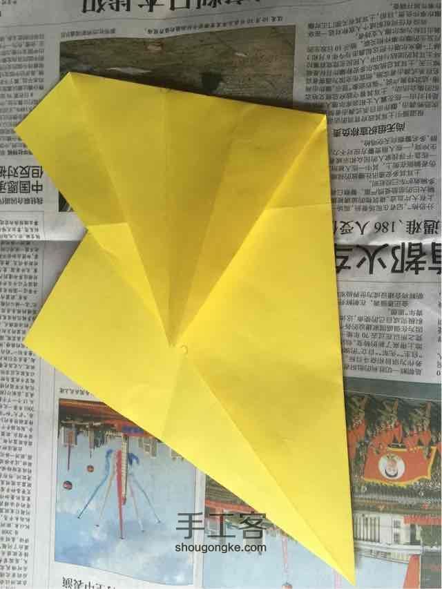 （纸盒系列二十）五角星纸盒折法 第9步