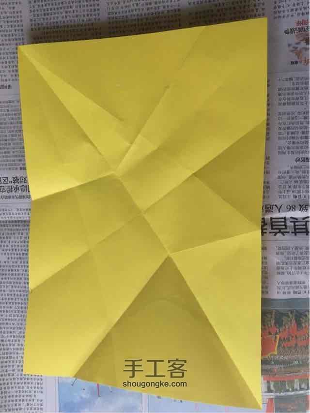 （纸盒系列二十）五角星纸盒折法 第11步