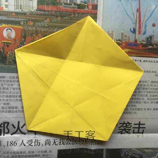 （纸盒系列二十）五角星纸盒折法 第20步