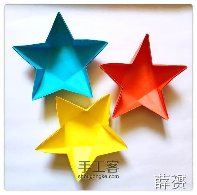 （纸盒系列二十）五角星纸盒折法 第23步