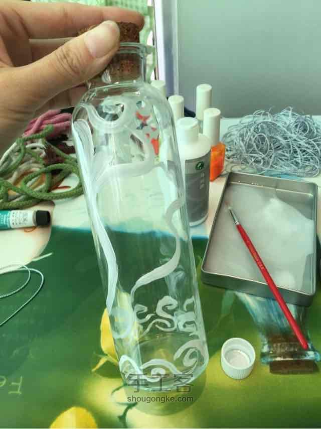 【陈小馨】玻璃瓶彩绘 原创  第3步