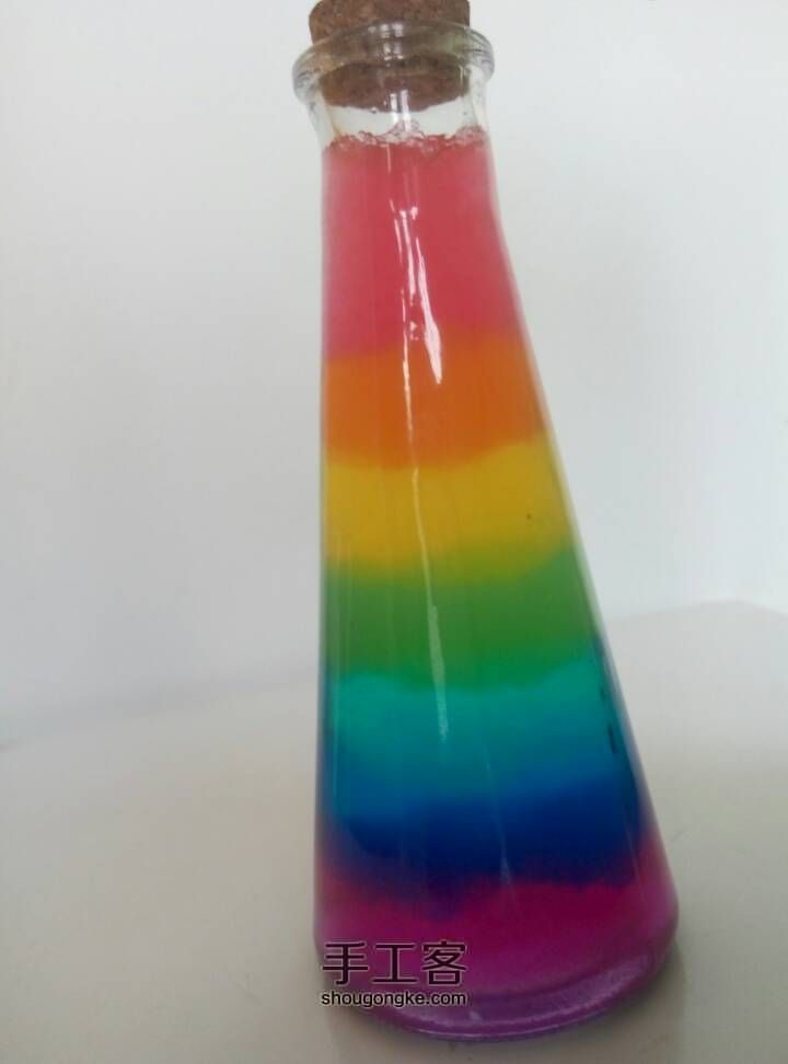 彩虹瓶漂流瓶制作  材料可够 第33步