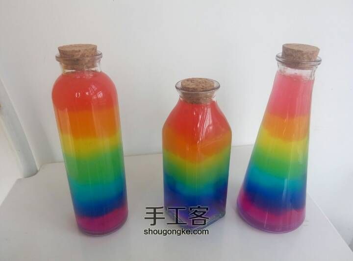 彩虹瓶漂流瓶制作  材料可够 第35步