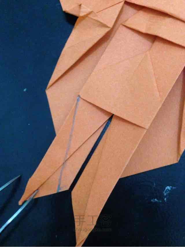 锦鲤鱼折纸 第36步