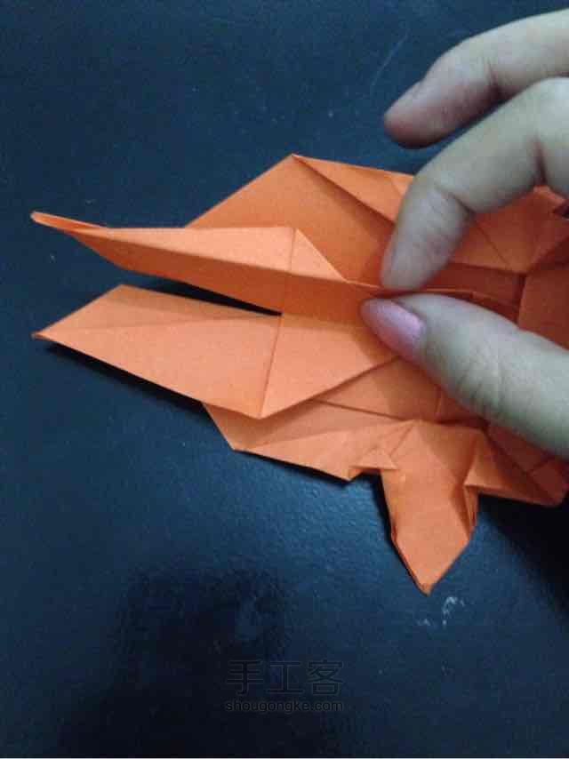 锦鲤鱼折纸 第35步