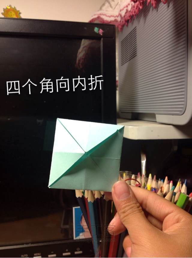 小花折纸 第3步