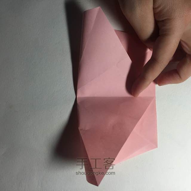 （纸花系列十一）一款纸花的折法 第11步