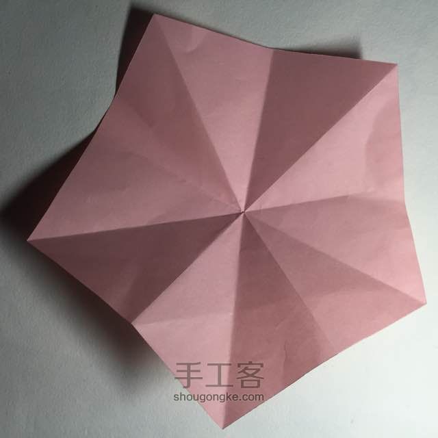 （纸花系列十一）一款纸花的折法 第10步