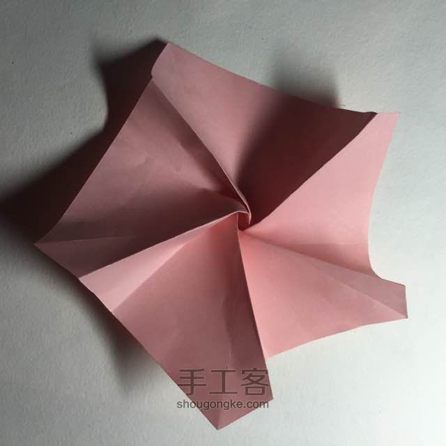 （纸花系列十一）一款纸花的折法 第14步