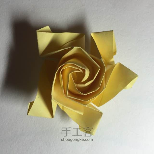 （纸花系列十一）一款纸花的折法 第20步