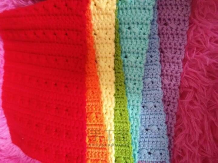 彩虹围巾 第2步