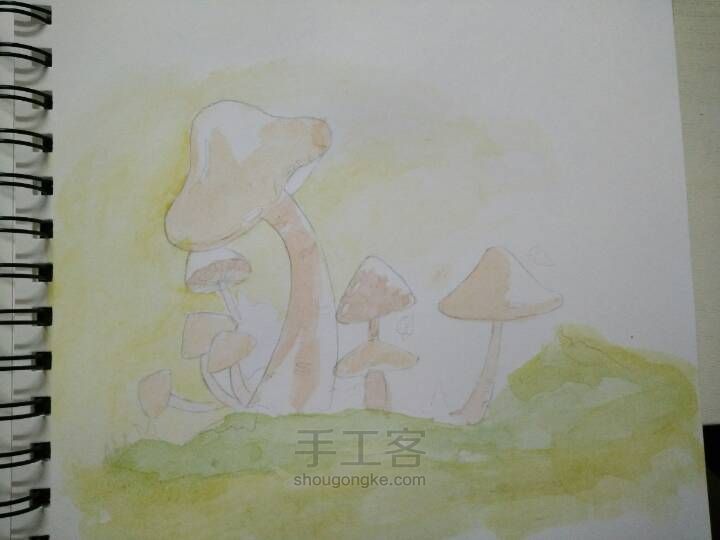 梦幻手绘蘑菇 第3步