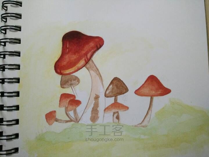 梦幻手绘蘑菇 第4步