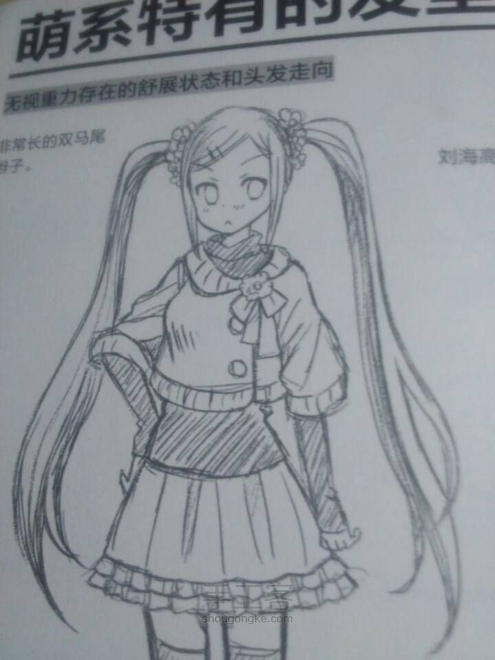 教你画美少女之萌系发型 第2步