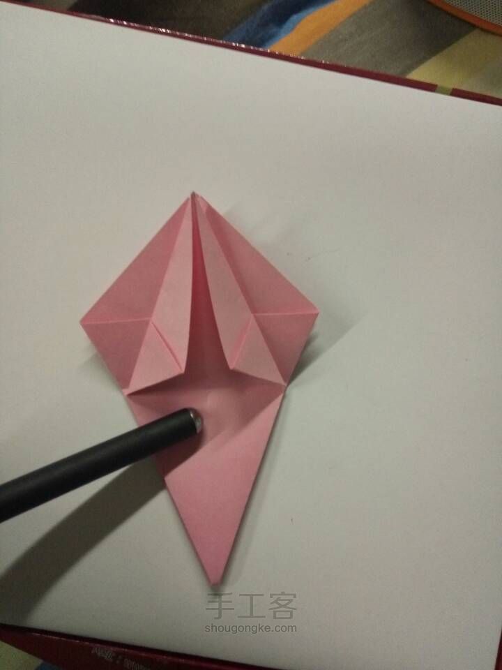 百合花折纸教程 第10步