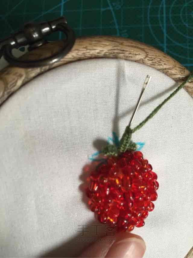 两款鲜嫩多汁の草莓🍓立体刺绣 第10步