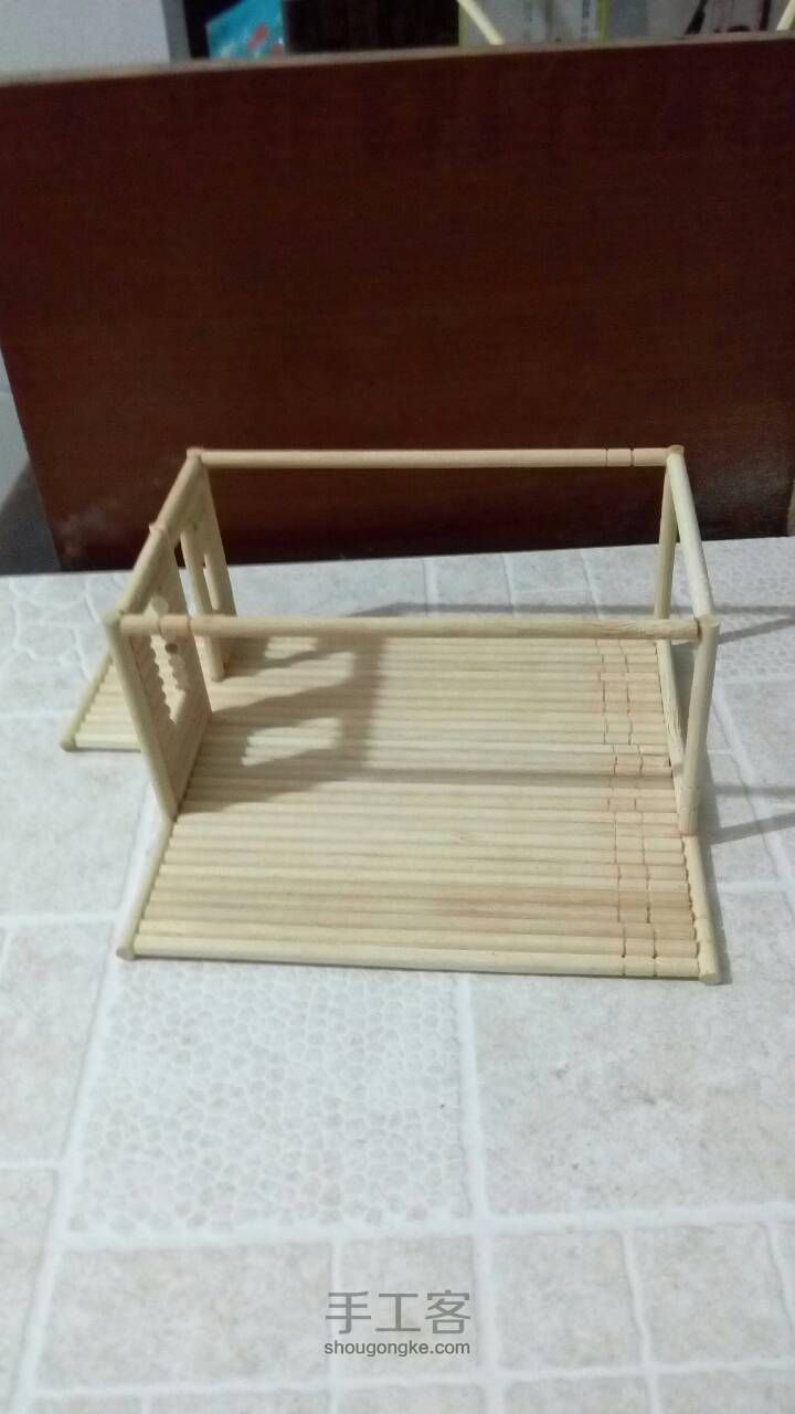 一次性筷子DIY小二楼（可做小夜灯）（材料包，成品均可购） 第3步