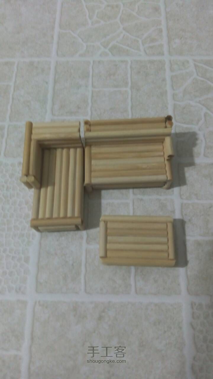 一次性筷子DIY小二楼（可做小夜灯）（材料包，成品均可购） 第12步