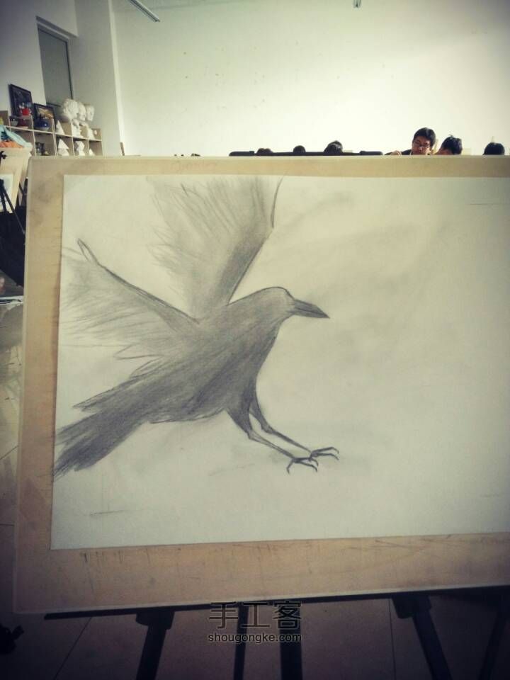 我在学画，这周的乌鸦 第2步