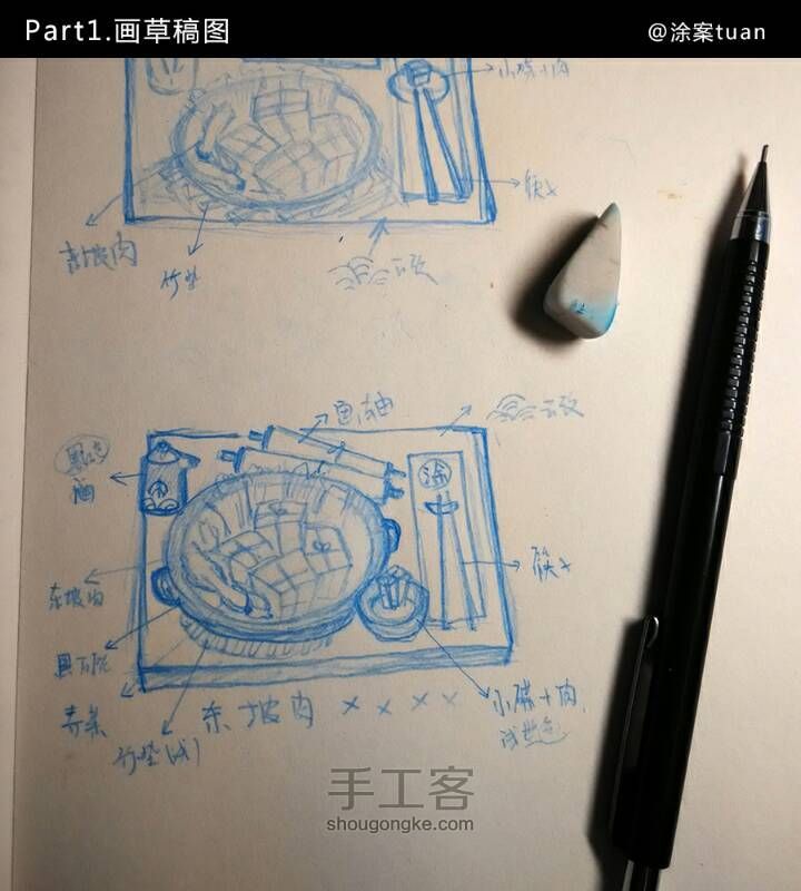 《东坡肉》mini料理〔涂案手作〕 第2步