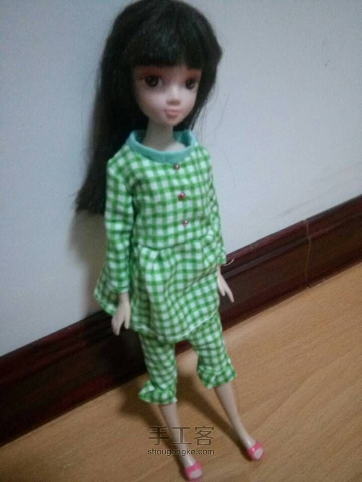 绿色格子冬季家居服✨ 第10步
