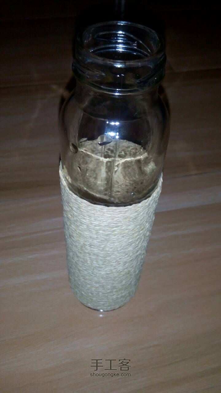 原创废玻璃瓶改造小清新小文艺花瓶 第1步