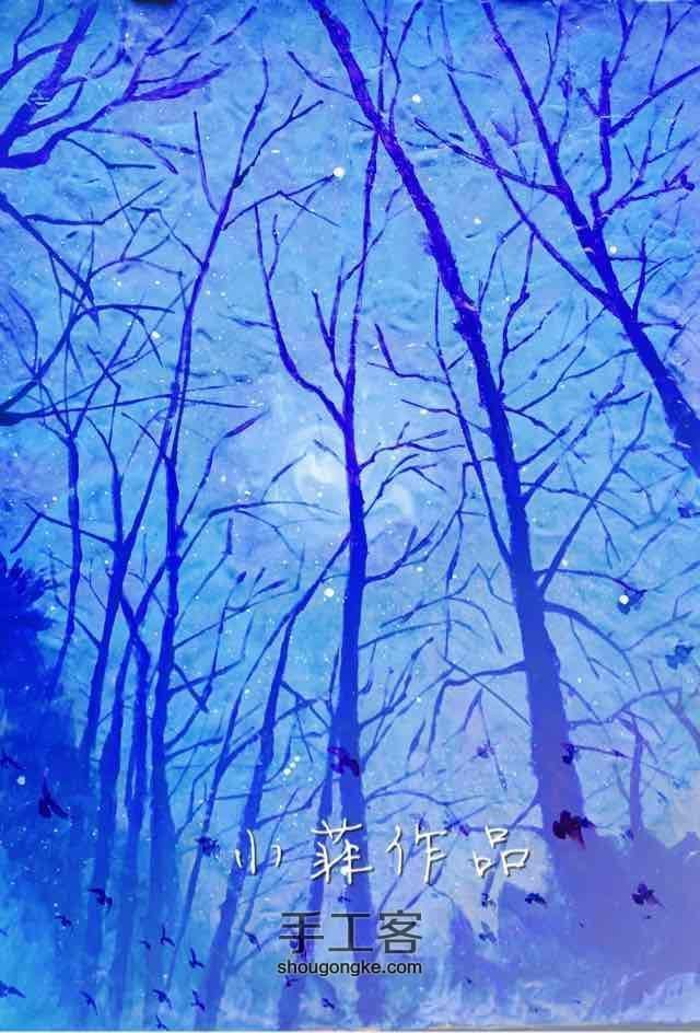 小菲粘土画——夜空中最亮的星 第16步