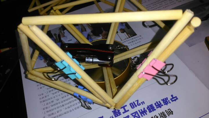 竹筷之立体几何吊灯（三角形组合） 第15步